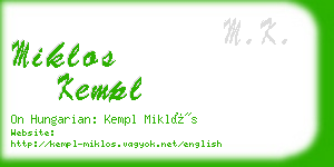 miklos kempl business card